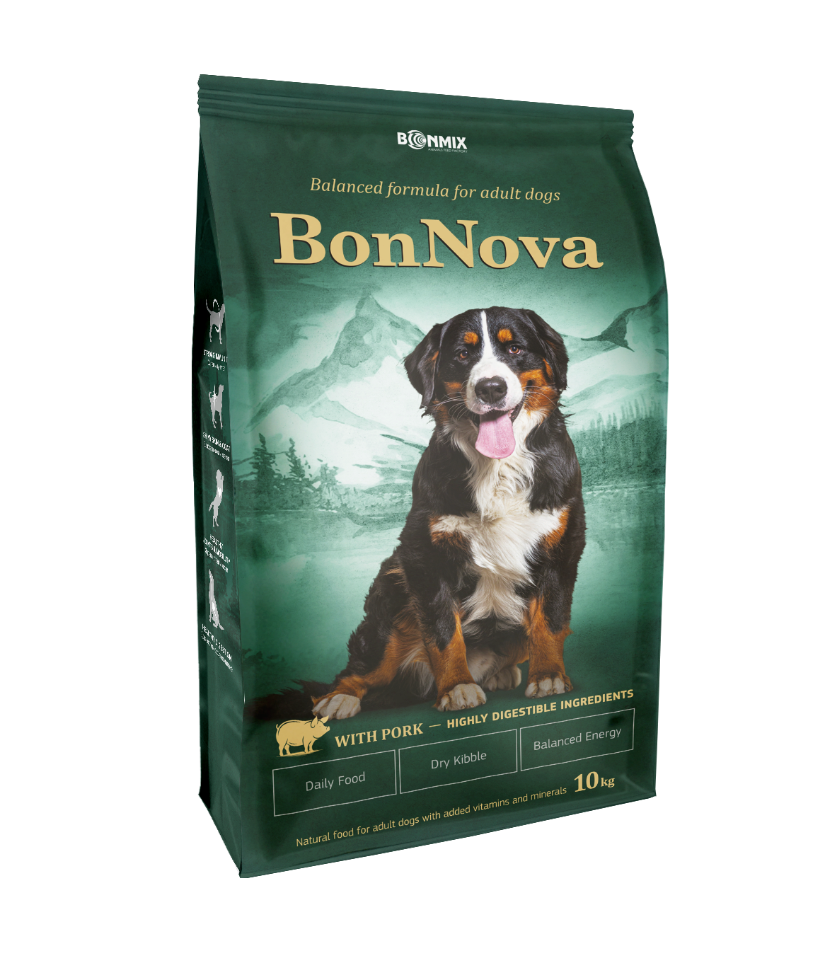 BonNova Hrana uscata pentru caini, cu Porc, 10kg