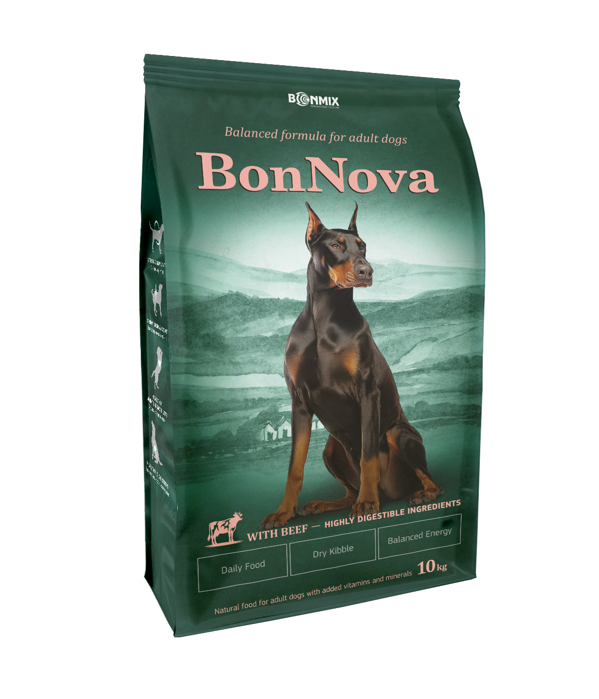 BonNova Hrana uscata pentru caini, cu Vita, 10kg